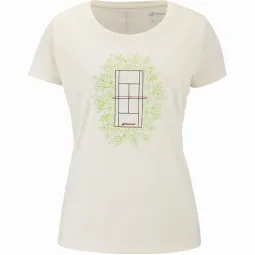 Camiseta Babolat Exercise Message Crema Mujer