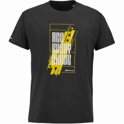 Camiseta Babolat Exercise Message Negro