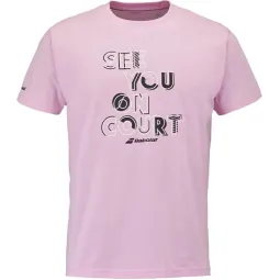 Camiseta Babolat Übungsbotschaft Rosa