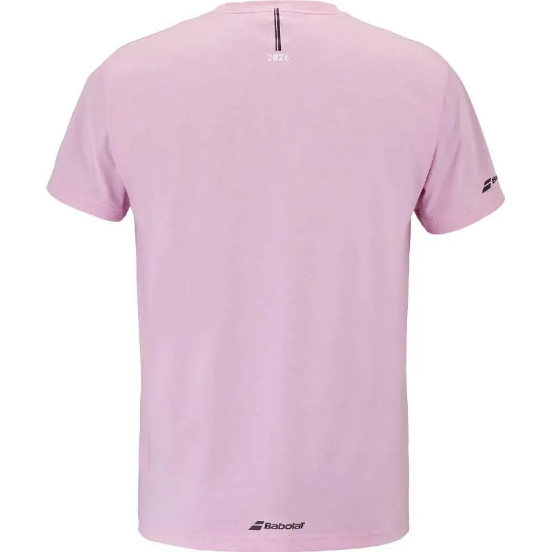 Camiseta Babolat Übungsbotschaft Rosa