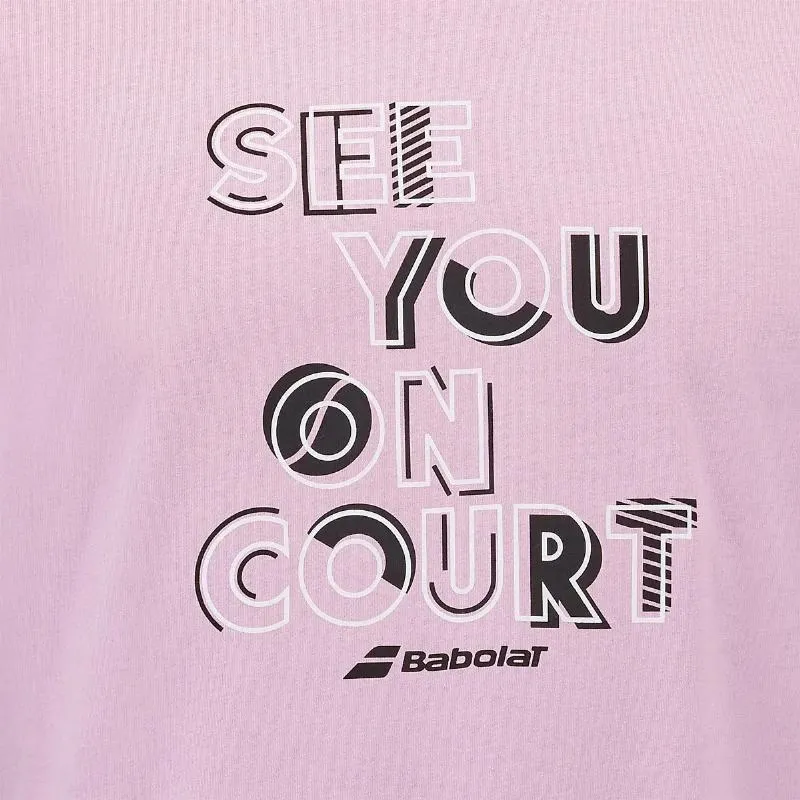 Camiseta Babolat Übungsbotschaft Rosa