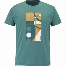 Camiseta Babolat Exercise Message Verde Intenso