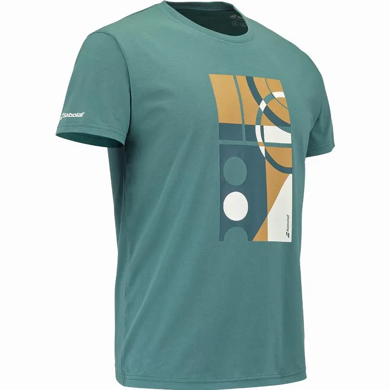 Camiseta Babolat Exercise Message Verde Intenso