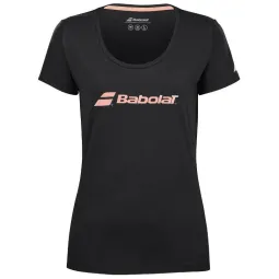 Camiseta Babolat Exercise Negro Mujer
