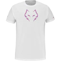 Babolat Juan Lebron T-Shirt aus Baumwolle Weiß Rosa