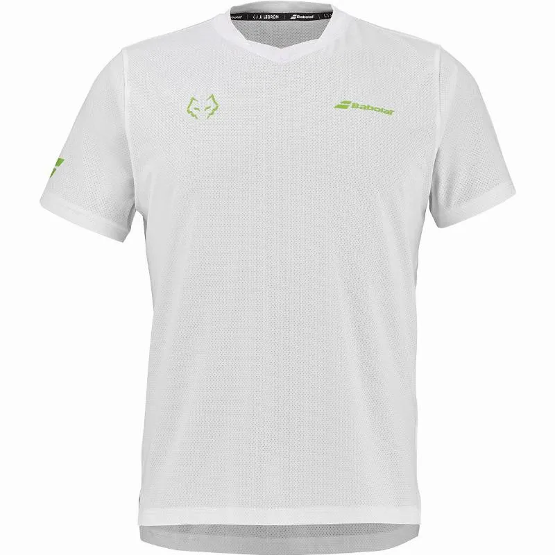 Camiseta Babolat Juan Lebron Crew Neck Blanco