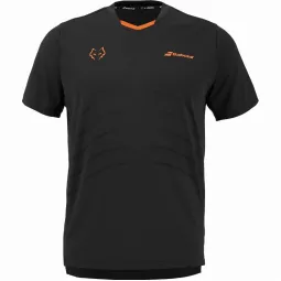 Camiseta Babolat Juan Lebron Réplica de Gola Redonda Negro
