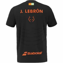Camiseta Babolat Juan Lebron Réplica de Gola Redonda Negro