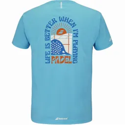 Camiseta Babolat Perf Cotton Azul