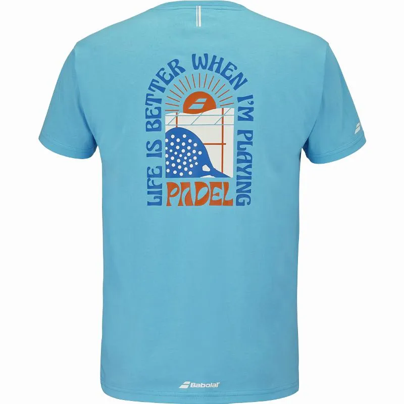 Camiseta Babolat Perf Cotton Azul