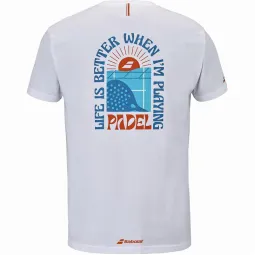 Camiseta Babolat Perf Cotton Blanco