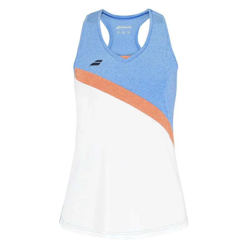 Babolat Play White Blue Orange Women's T-Shirt