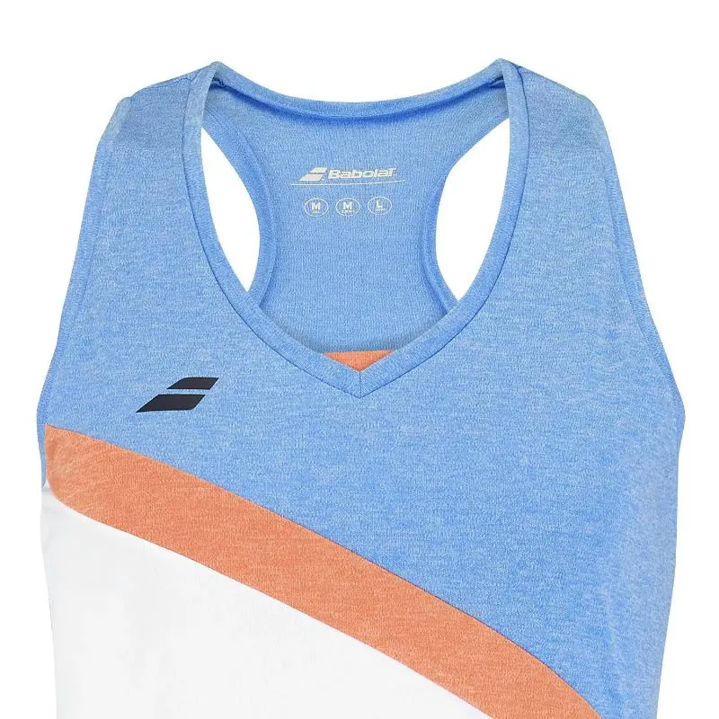 Babolat Play White Blue Orange Women's T-Shirt