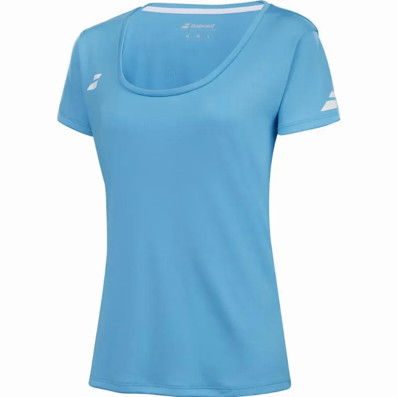 Camiseta Babolat Play Capsleeve Azul Cian Junior