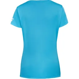Camiseta Babolat Play Capsleeve Azul Cian Mujer