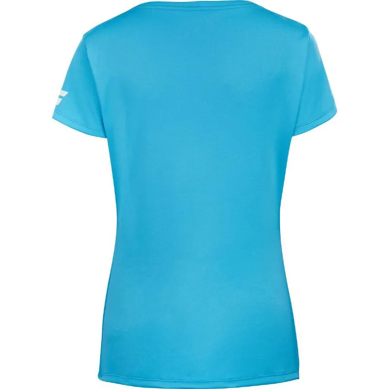 Camiseta Babolat Play Capsleeve Azul Cian Mujer
