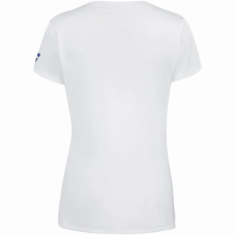 Camiseta Babolat Play Capsleeve Blanco Azul Junior