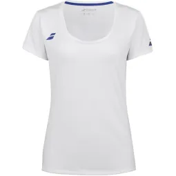 Camiseta Babolat Play Capsleeve Blanco Mujer