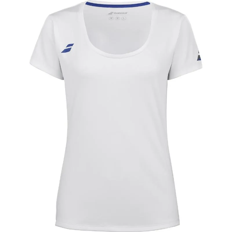 Camiseta Babolat Play Capsleeve Blanco Mujer