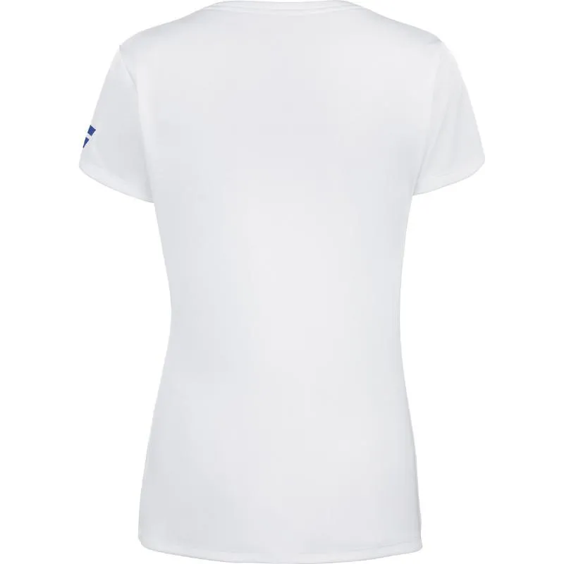 Camiseta Babolat Play Capsleeve Blanco Mujer