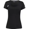 Camiseta Babolat Play Capsleeve Negro Mujer