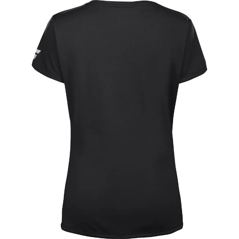 Camiseta Babolat Play Capsleeve Negro Mujer