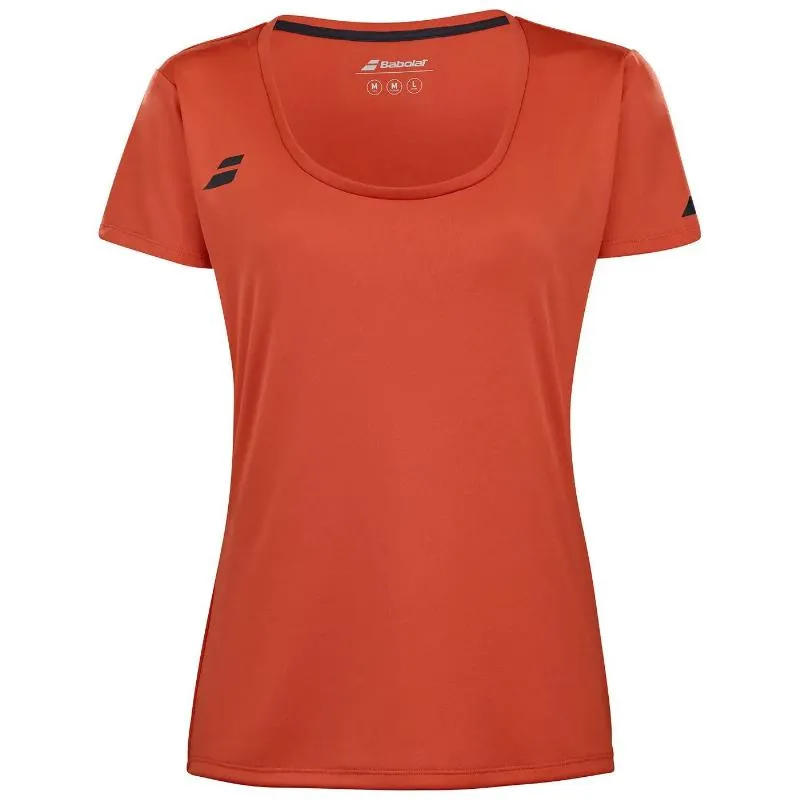 Camiseta Babolat Play Capsleeve Rojo Naranja Junior