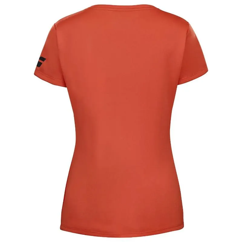 Camiseta Babolat Play Capsleeve Rojo Naranja Junior