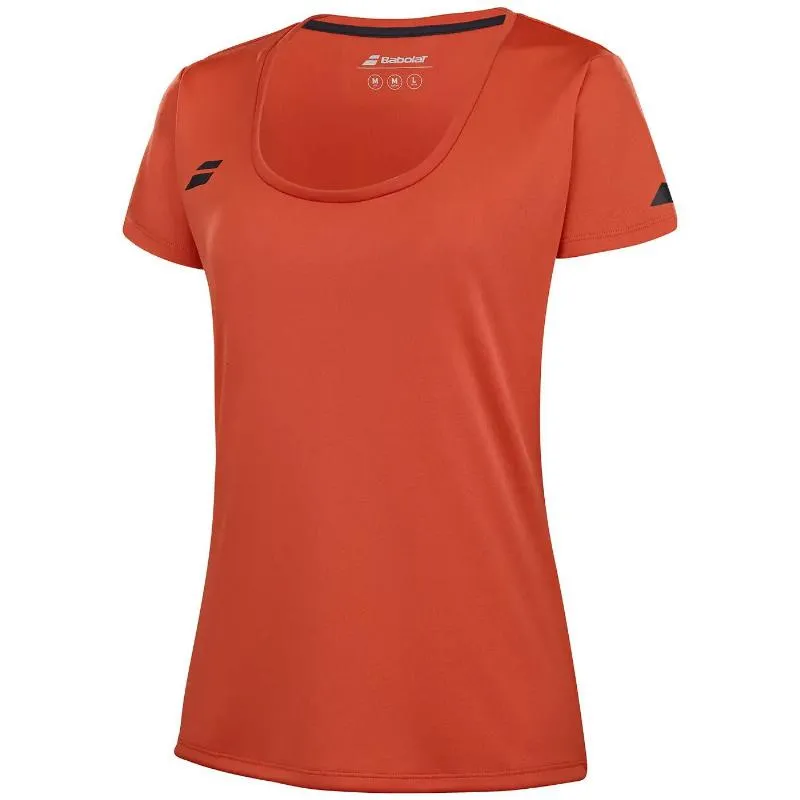 Camiseta Babolat Play Capsleeve Rojo Naranja Junior
