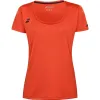 Camiseta Babolat Play Capsleeve Rojo Naranja Mujer