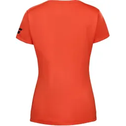 Camiseta Babolat Play Capsleeve Rojo Naranja Mujer