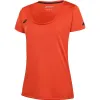 Camiseta Babolat Play Capsleeve Rojo Naranja Mujer