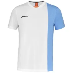 Babolat Play Crew T-shirt White Blue Orange