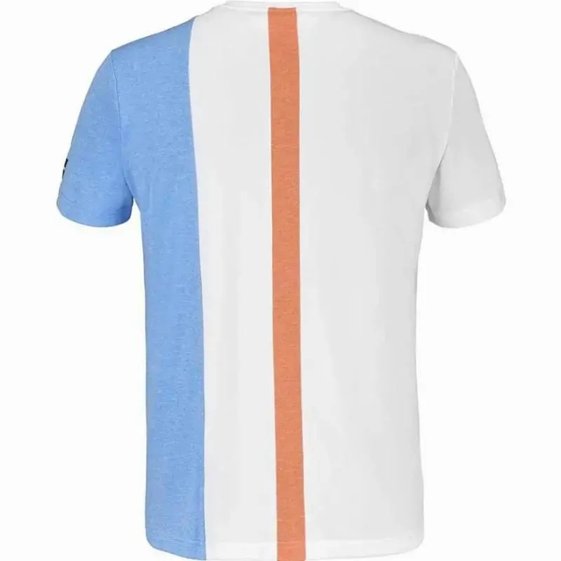 Babolat Play Crew T-shirt White Blue Orange