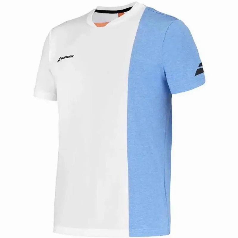 Babolat Play Crew T-shirt White Blue Orange