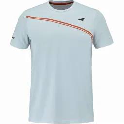 Camiseta Babolat Play Crew Neck Azul Claro Junior
