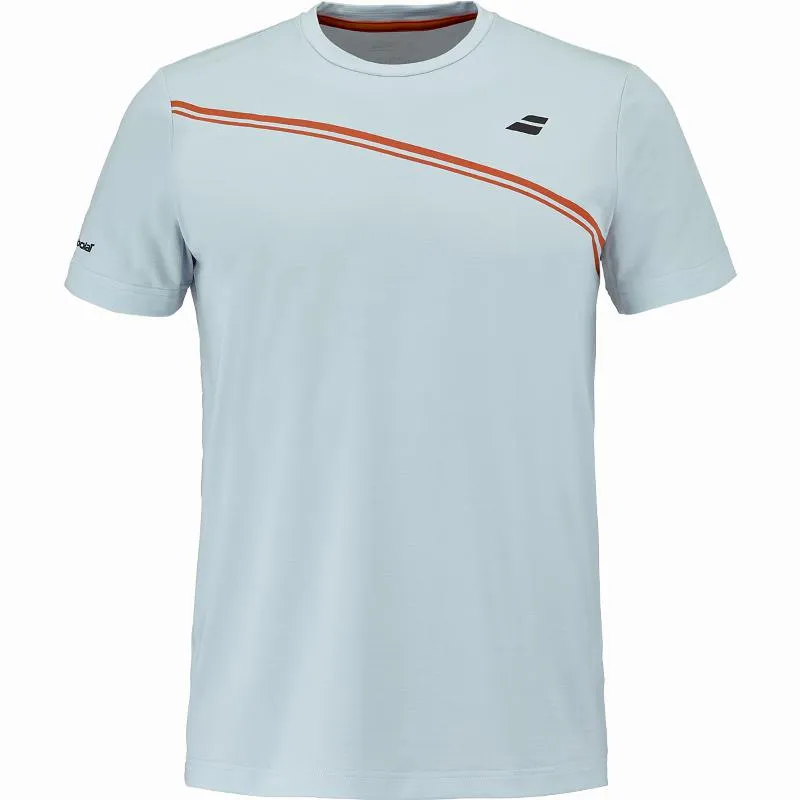 Camiseta Babolat Play Crew Neck Azul Claro Junior