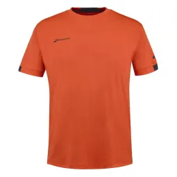 Camiseta Babolat Play Crew Neck Rojo Naranja Junior