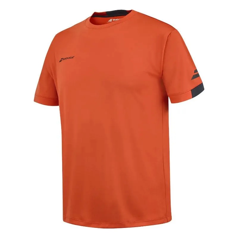 Camiseta Babolat Play Crew Neck Rojo Naranja Junior