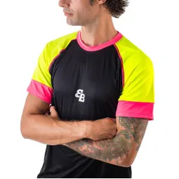 BB Owens T-Shirt Black Pink Yellow Fluor