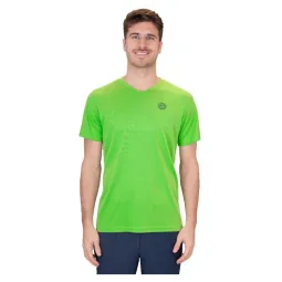 Camiseta Bidi Badu Crew Inside Out V-Neck Verde Neon Azul Oscuro