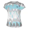 Camiseta Bidi Badu Good Vibes Capsleeve Gris Aqua Mujer