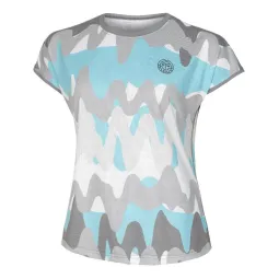 Camiseta Bidi Badu Good Vibes Capsleeve Gris Aqua Mujer