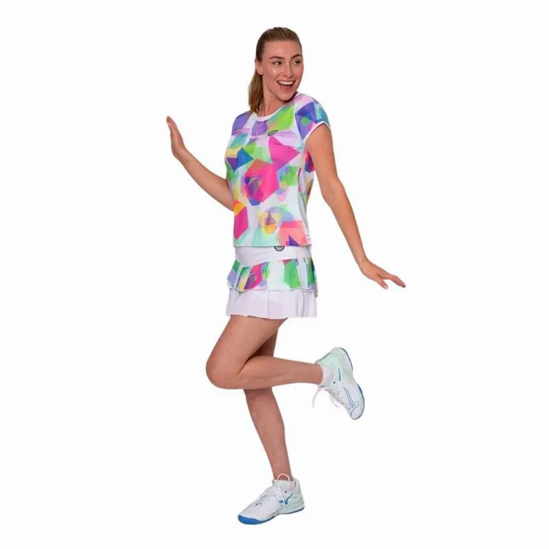 Bidi Badu Kaleido Capsleeve White Mix Women's T-Shirt