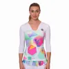 Bidi Badu Kaleido V-Neck White Mix Women's T-Shirt