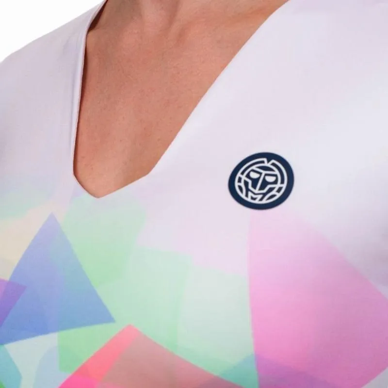 Bidi Badu Kaleido V-Neck White Mix Women's T-Shirt