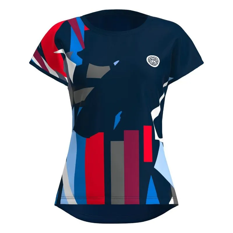 Bidi Badu New York Capsleeve Dark Blue Red Women's T-Shirt