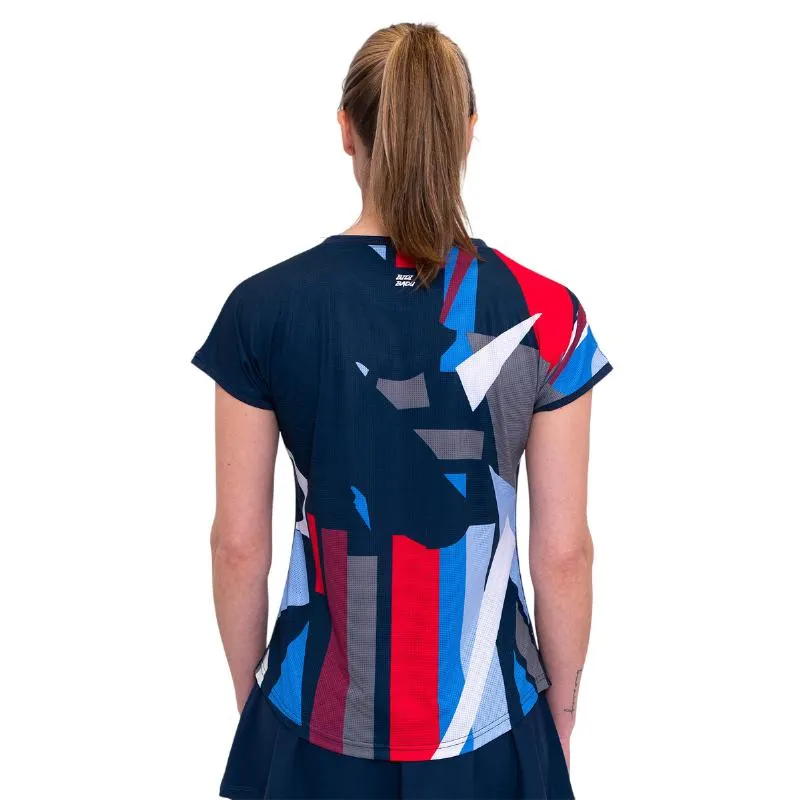 Bidi Badu New York Capsleeve Dark Blue Red Women's T-Shirt