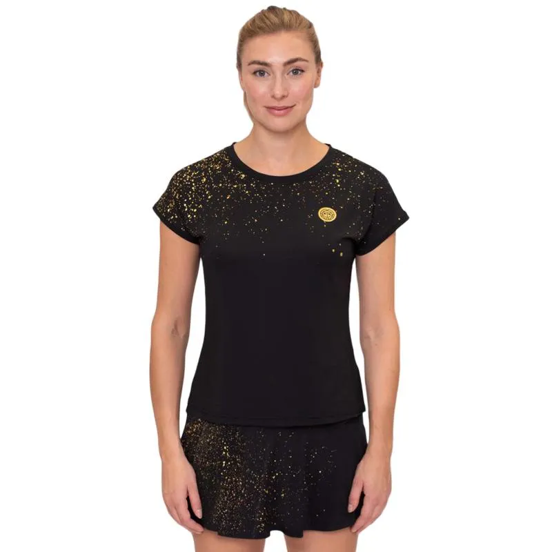 Bidi Badu Paris Capsleeve Black Gold Women's T-Shirt
