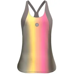 Bidi Badu Spectrum Marron Jaune T-Shirt Femme